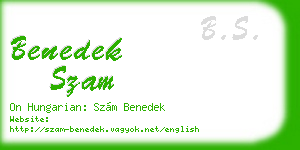 benedek szam business card